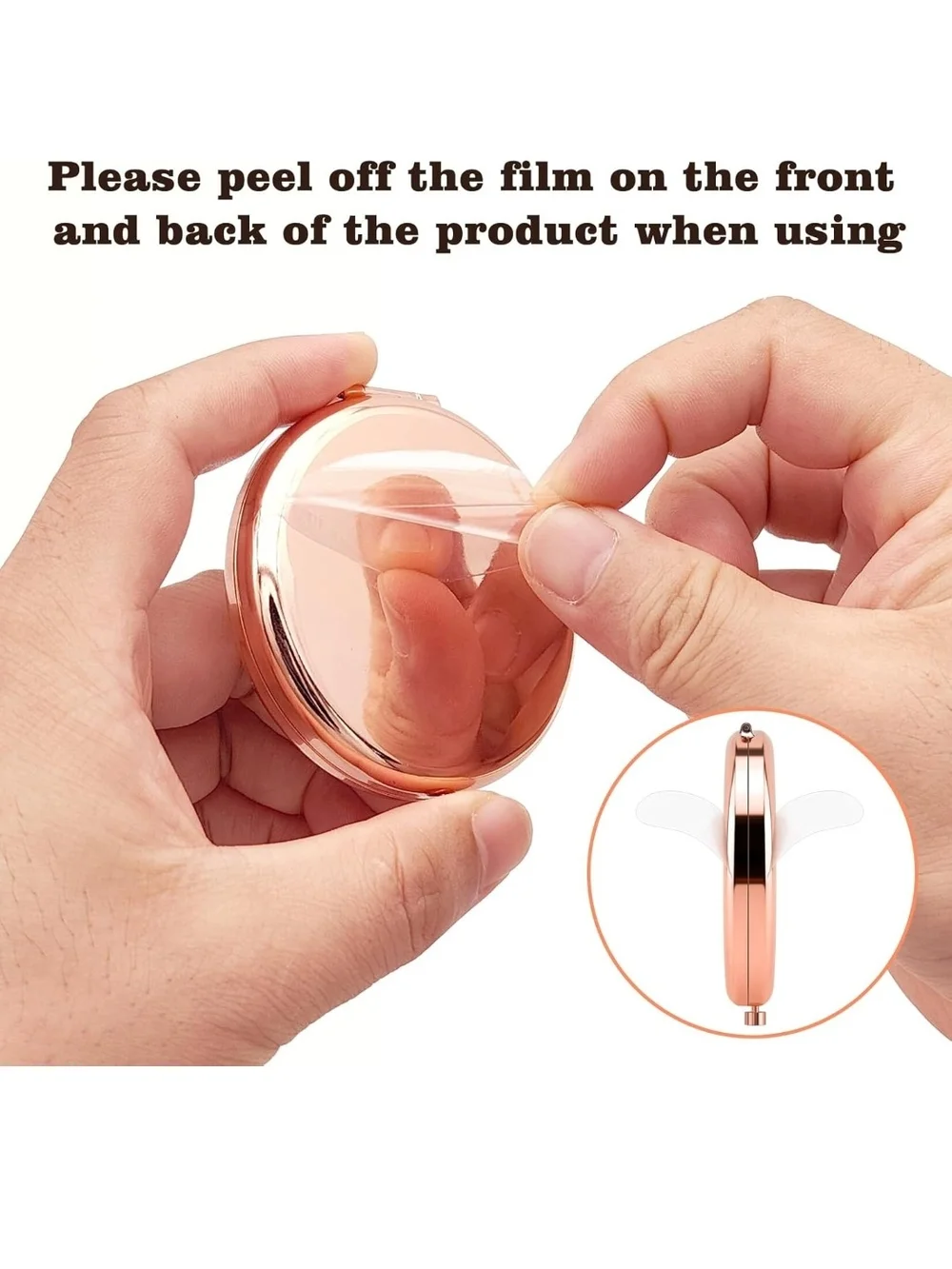 Rose Gold Compact Mirror 